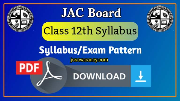 JAC 12th Syllabus 2022-23