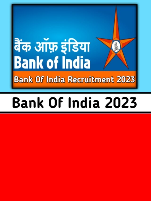 Bank Of India Recruitment 2023 Apply Here