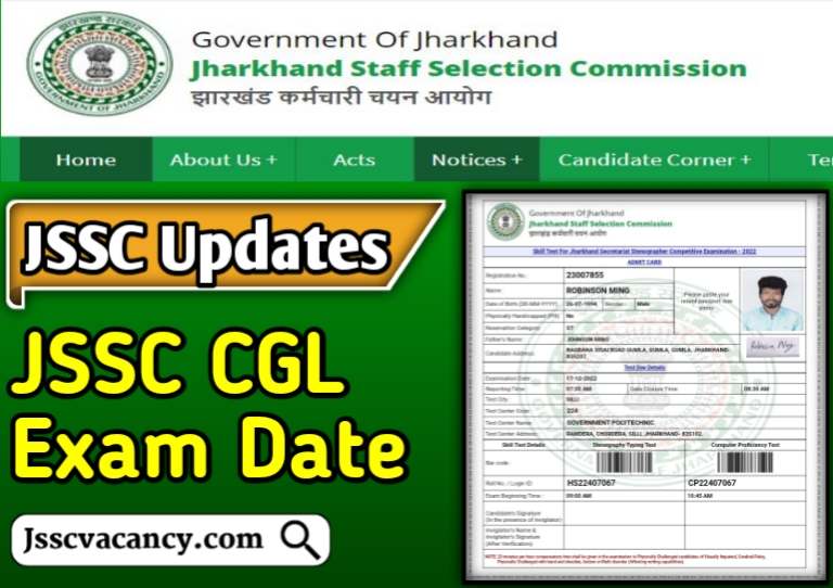 JSSC CGL Exam Date