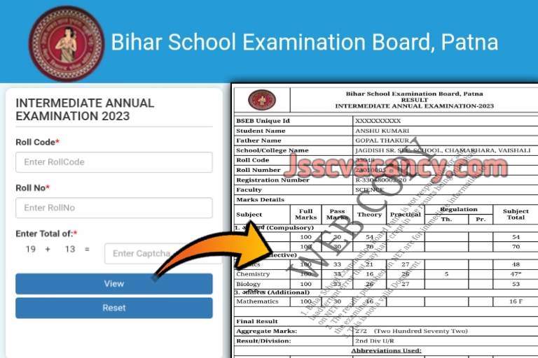 Bihar Board Class 12th Result 2023